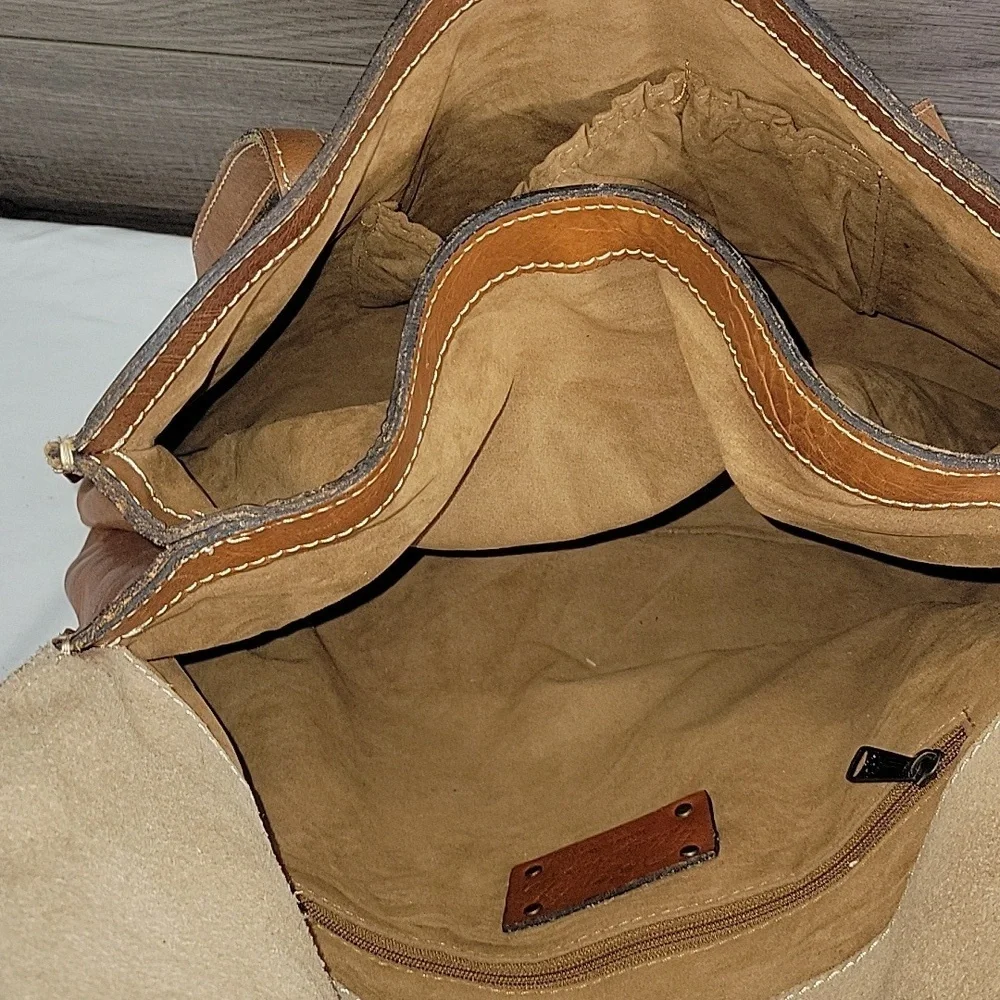 Patricia Nash Brown Tooled Leather Tote Bag